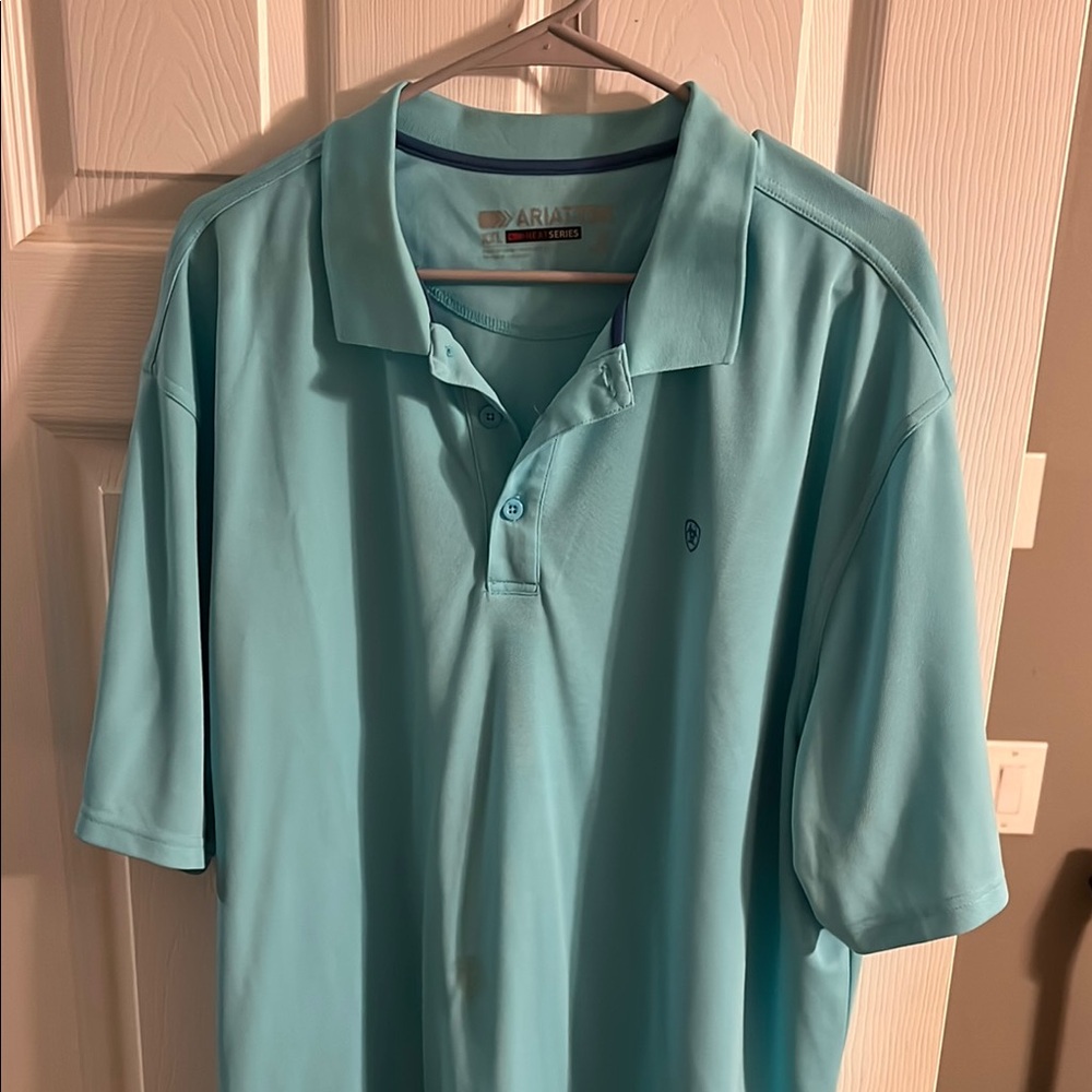 Ariat Blue Polo Shirt Lightweight Performance